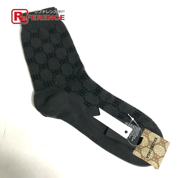 楽天市場】BALENCIAGA バレンシアガ 681522 BB ソックス ロゴ 靴下 