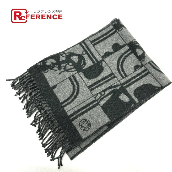 楽天市場】HERMES エルメス 総柄 マフラー カシミヤ ユニ  