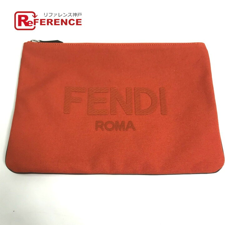 楽天市場】FENDI フェンディ ロゴ ポーチ カバン クラッチバッグ 