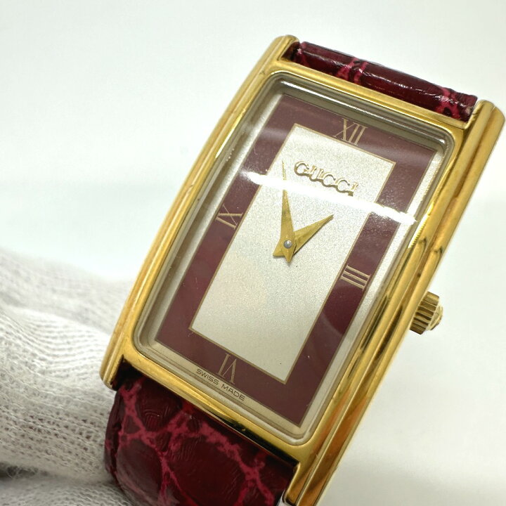 楽天市場】GUCCI グッチ 2600M レクタンギュラー メンズ腕時計 腕時計  