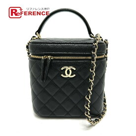 CHANEL シャネル AS2362 ココマーク マトラッセ 2WAY チェーン バニティバッグ キャビアスキン レディース ブラック 未使用 【中古】