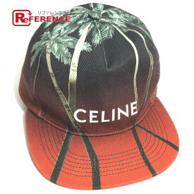 CELINE セリーヌ 2AUU1702Q ロゴ Street Style Cap 帽子 キャップ帽 ベースボール キャップ コットン レディース ブラウン系 【中古】