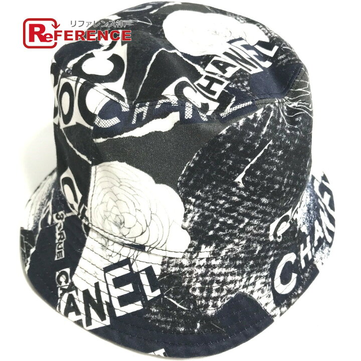 楽天市場】CHANEL シャネル 20P 総柄 ロゴ カメリア ハット帽 帽子 