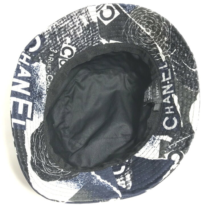 楽天市場】CHANEL シャネル 20P 総柄 ロゴ カメリア ハット帽 帽子 