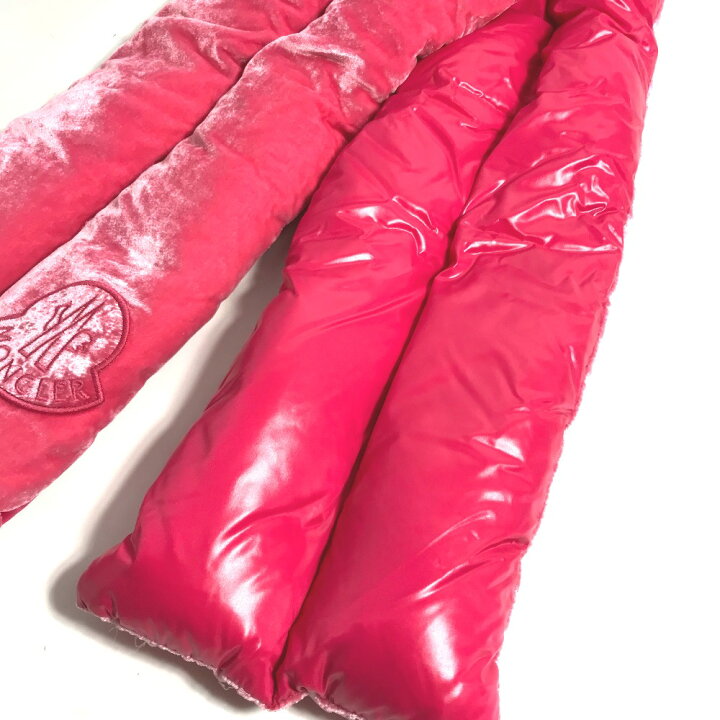 楽天市場】MONCLER モンクレール ダウン ベロア ロゴ マフラー  