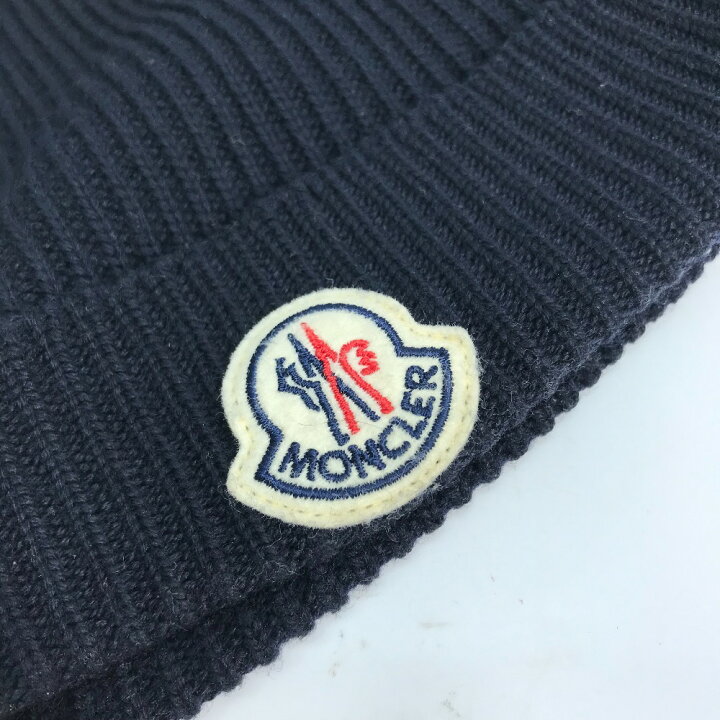 楽天市場】MONCLER モンクレール ロゴ ワッペン ビーニー 帽子 ニット 