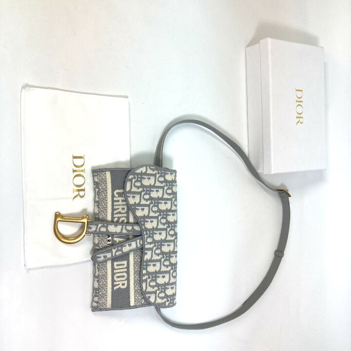 楽天市場】Dior ディオール オブリーク SADDLE サドル スリムポーチ  