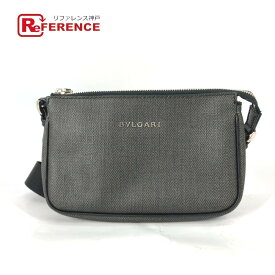 BVLGARI ブルガリ ウィークエンド 斜め掛け ポシェット カバン ショルダーバッグ PVC /レザー レディース グレー 【中古】