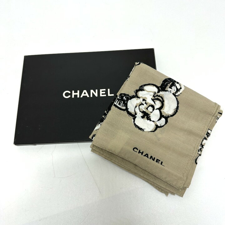 楽天市場】CHANEL シャネル ココマーク CC カメリア ハンカチ コットン 