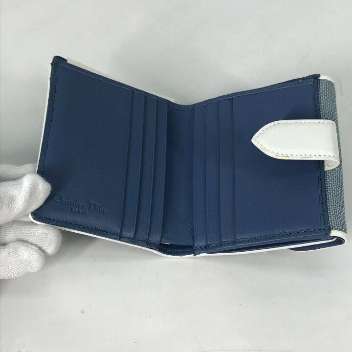 楽天市場】Dior ディオール バイカラー ロゴ Wホック コンパクト