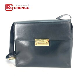 Salvatore Ferragamo サルヴァトーレフェラガモ カバン 肩掛け フラップあり ショルダーバッグ レザー レディース ブラック 【中古】