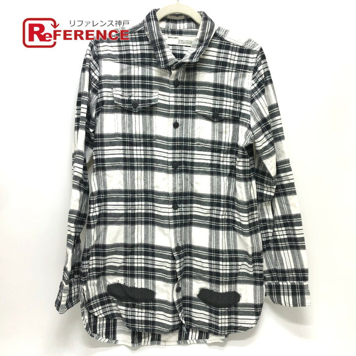 楽天市場】OFF-WHITE オフホワイト スプレー チェック柄 長袖シャツ  