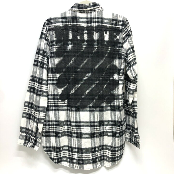 楽天市場】OFF-WHITE オフホワイト スプレー チェック柄 長袖シャツ 