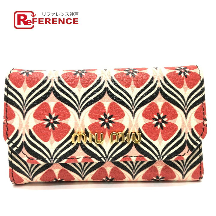 楽天市場】MIUMIU ミュウミュウ ロゴ 花柄 6連 6連鍵ケース 小物 キー  