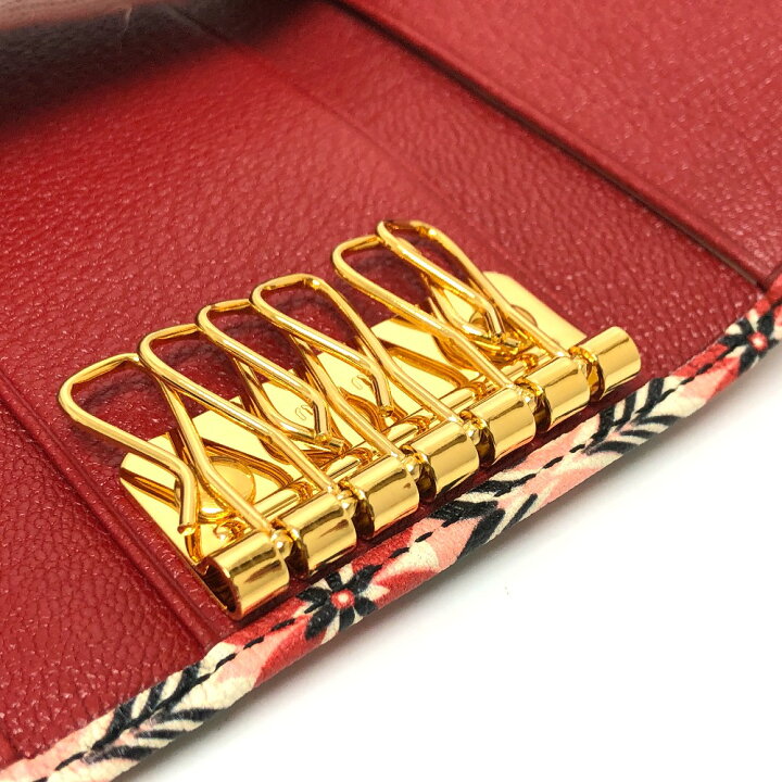 楽天市場】MIUMIU ミュウミュウ ロゴ 花柄 6連 6連鍵ケース 小物 キー  