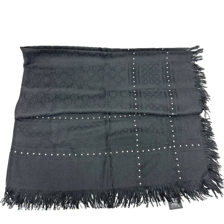 楽天市場】GUCCI グッチ 508027 GG スタッズ ショール フリンジ  