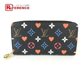 LOUIS VUITTON ルイヴィトン M80323 ゲームオンモノグラム ジッピーウォレット ラウンドファスナー 長財布 レザー レディース ノワール ブラック 【中古】