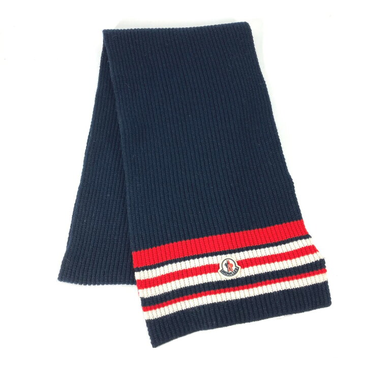 楽天市場】MONCLER モンクレール ボーダー トリコロール ロゴ SCIARPA 