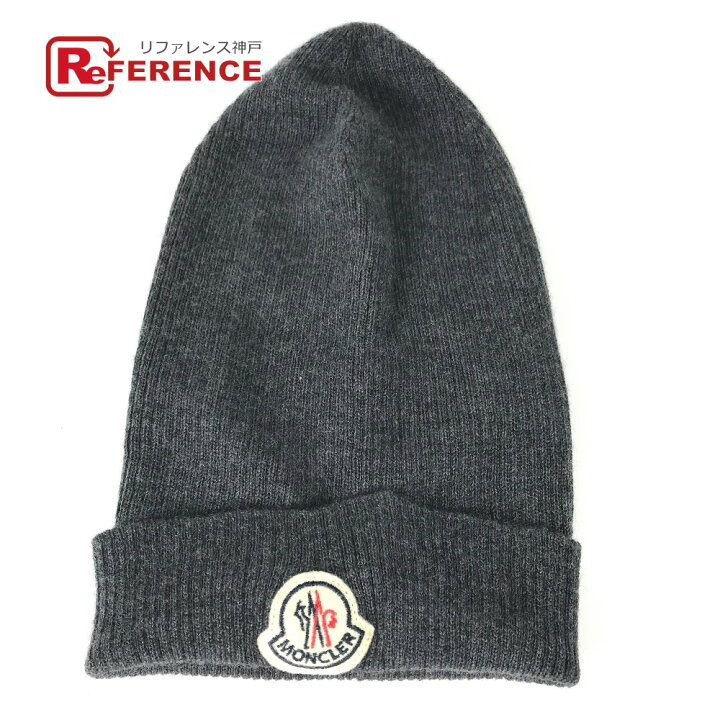 楽天市場】MONCLER モンクレール ロゴ ワッペン ビーニー 帽子 ニット 