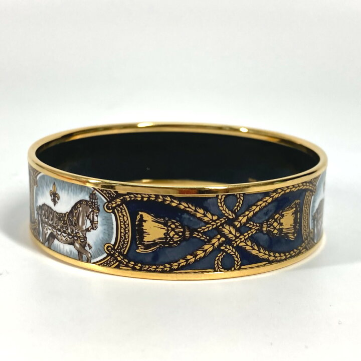 楽天市場】HERMES エルメス 馬 ホース エマイユ GM ブレスレット  