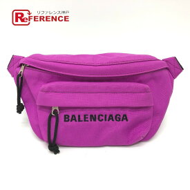 BALENCIAGA バレンシアガ 569978 ロゴ ウィール WHEEL ボディバッグ ナイロン レディース パープル 【中古】