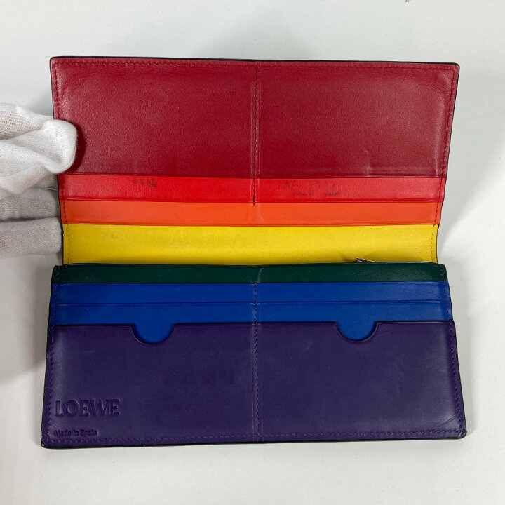 楽天市場】LOEWE ロエベ ロングウォレット レインボー アナグラム 2 