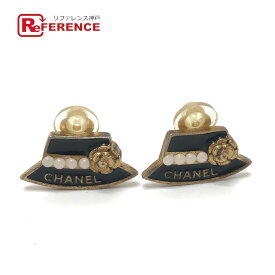 CHANEL シャネル 帽子モチーフ 02A イヤリング GP レディース ブラック 【中古】