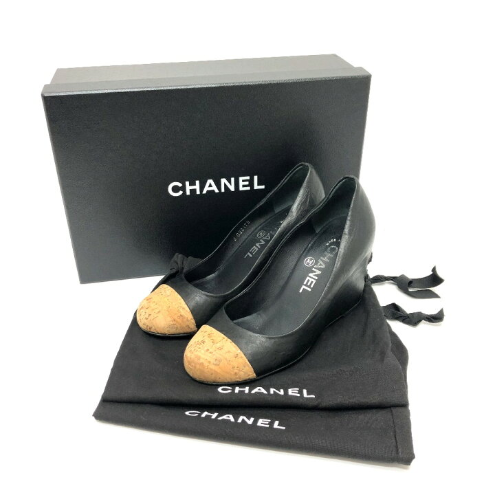 楽天市場】CHANEL シャネル ココマーク CC 靴 ヒール パンプス レザー 