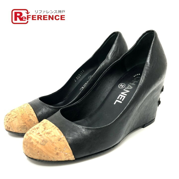 楽天市場】CHANEL シャネル ココマーク CC 靴 ヒール パンプス レザー  