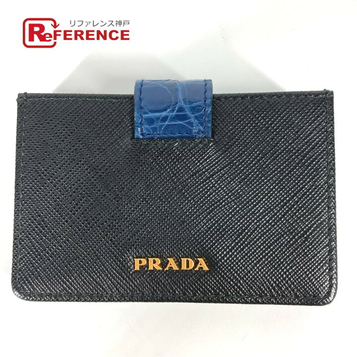 楽天市場】PRADA プラダ 1MC211 アコーディオン ロゴ バイカラー 名刺  