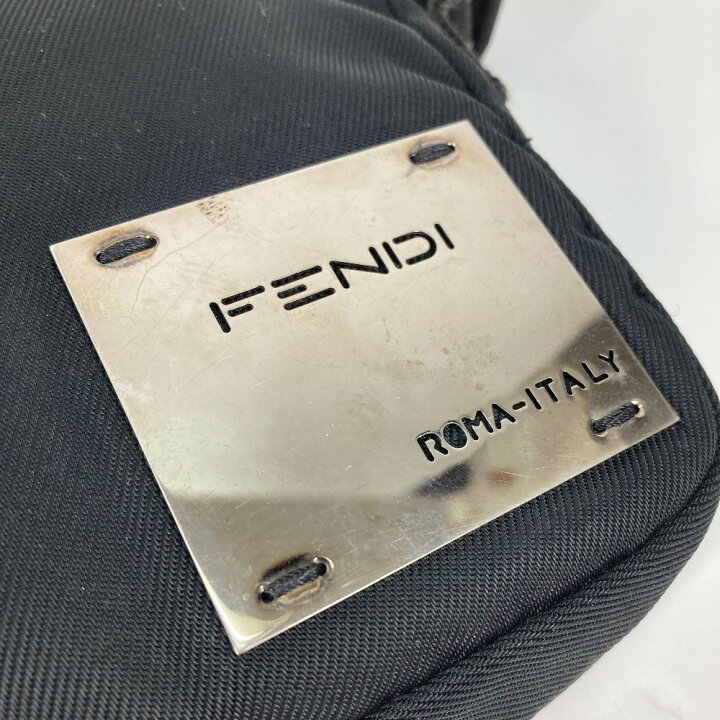 楽天市場】FENDI フェンディ 斜め掛け ロゴ メタルプレート カバン 