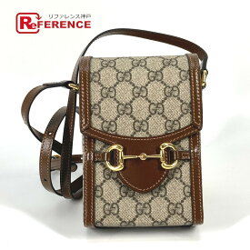 GUCCI グッチ 625615 GGスプリーム ホースビット1955ミニバッグ 斜め掛け ポシェット カバン ショルダーバッグ GGスプリームキャンバス /レザー レディース ベージュ 【中古】