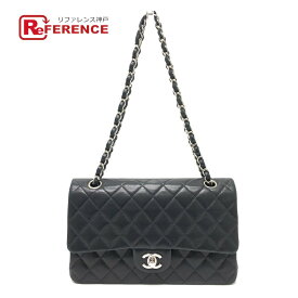 CHANEL シャネル A01112 マトラッセ25 Wチェーン Wフラップ ショルダーバッグ ラムスキン レディース SV金具 ブラック 【中古】