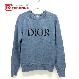 Dior ディオール 143M657AT296 ロゴ ピータードイグ ニットセーター セーター ウール メンズ ブルー 【中古】