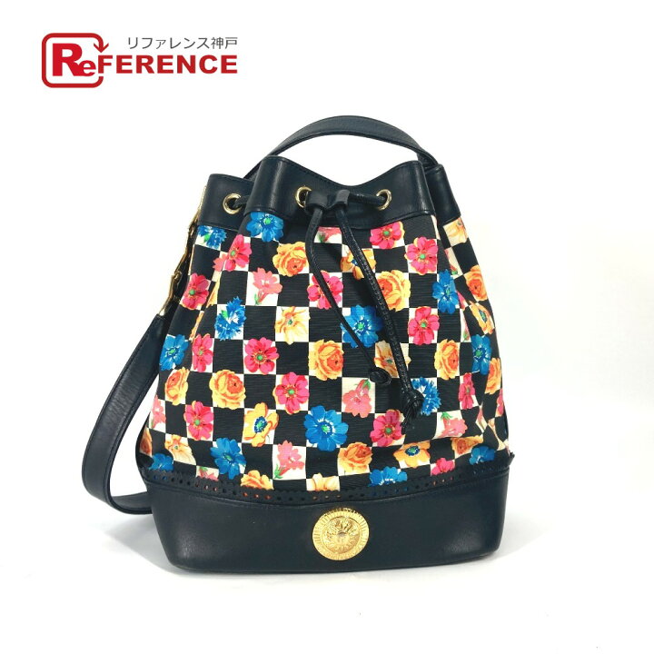 楽天市場】VERSACE ヴェルサーチ 花柄 チェーン カバン バケツ型 