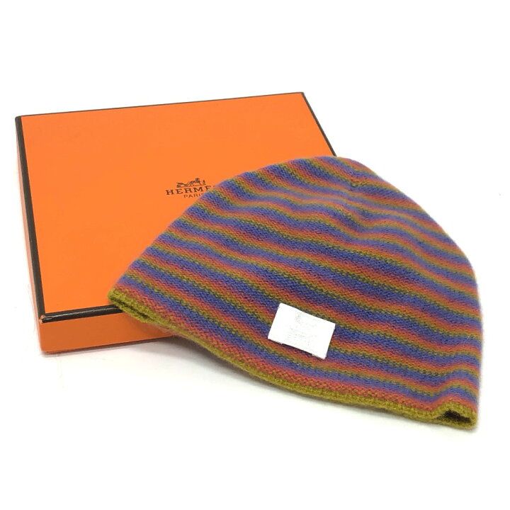 楽天市場】HERMES エルメス ベビー ニット帽 カシミヤ キッズ マルチ  