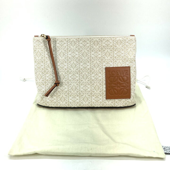 楽天市場】LOEWE ロエベ アナグラム ジャカード オブロング ポーチ 