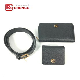 GUCCI グッチ 699304 ベルトバッグ ウエストバッグ GG ラウンドファスナー長財布＆カードケース＆ベルト 長財布 レザー メンズ ブラック 未使用 【中古】