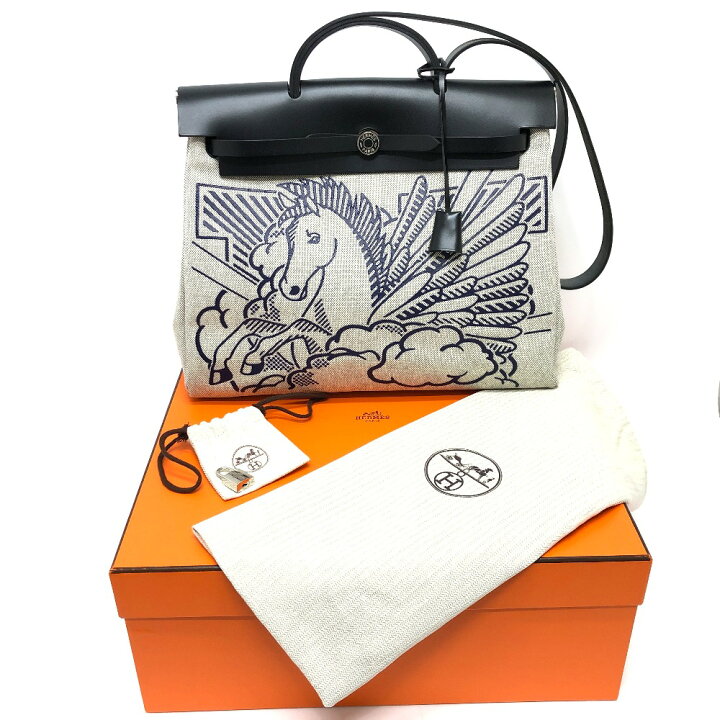 楽天市場】HERMES エルメス エールバッグ ジップ MM ペガサスポップ 
