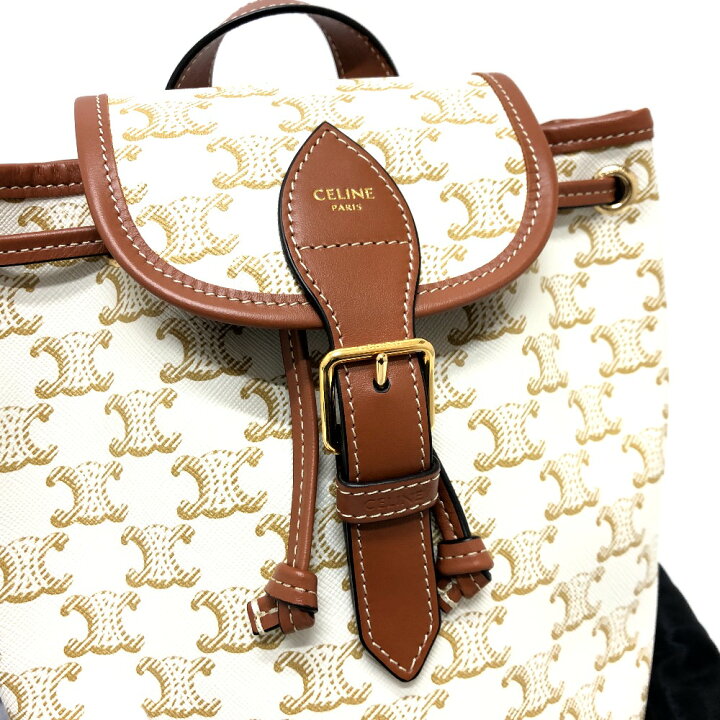 楽天市場】CELINE セリーヌ トリオンフ ミニフォルコ バックパック 