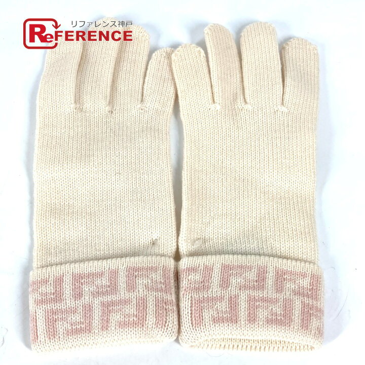 未使用・FENDIフェンディ ウール手袋 ベージュ 息苦しい