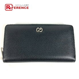 GUCCI グッチ 473928 ロングウォレット ドリアン ラウンドファスナー 長財布 レザー メンズ ブラック 【中古】