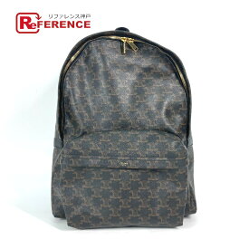 CELINE セリーヌ カバン トリオンフ バックパック リュックサック レザー レディース ブラウン 【中古】