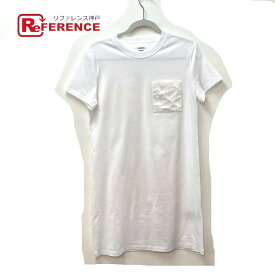 HERMES エルメス 刺繍入りポケット Tシャツワンピース アパレル 半袖 ワンピース コットン レディース ホワイト 未使用 【中古】