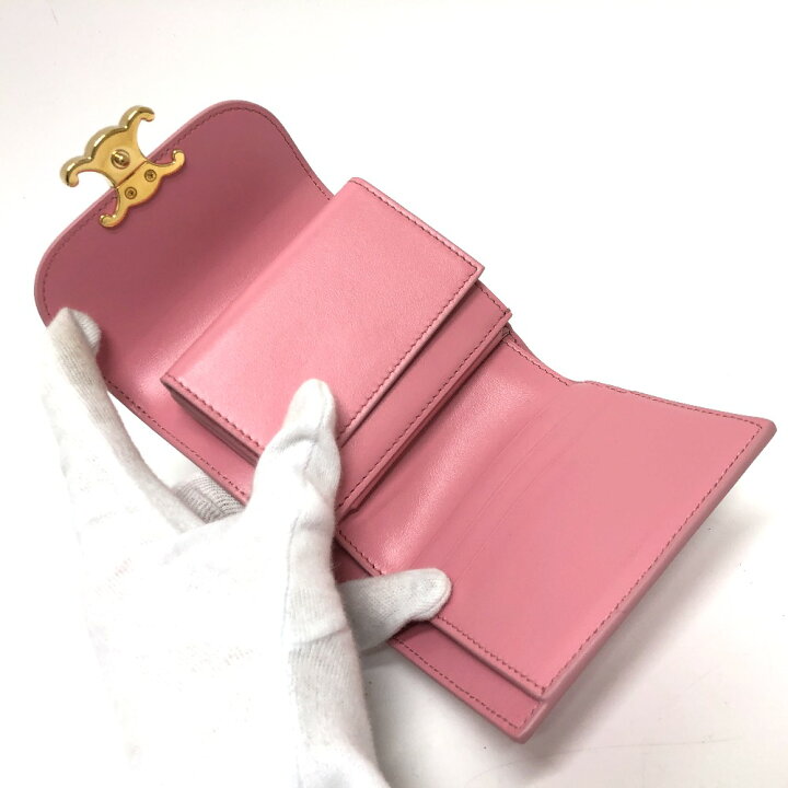 楽天市場】CELINE セリーヌ トリオンフ スモールウォレット 3つ折り 