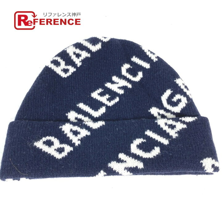 楽天市場】BALENCIAGA バレンシアガ 633717 ロゴ ビーニー 帽子 ニット 