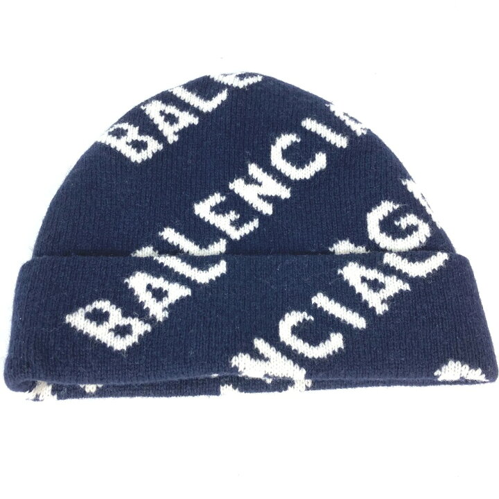 楽天市場】BALENCIAGA バレンシアガ 633717 ロゴ ビーニー 帽子 ニット 