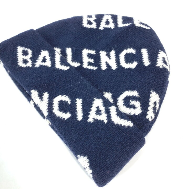 楽天市場】BALENCIAGA バレンシアガ 633717 ロゴ ビーニー 帽子 ニット 
