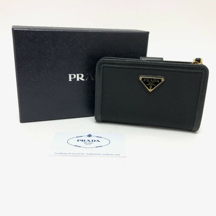 楽天市場】PRADA プラダ 1ML225 トライアングルプレート 2つ折り財布  