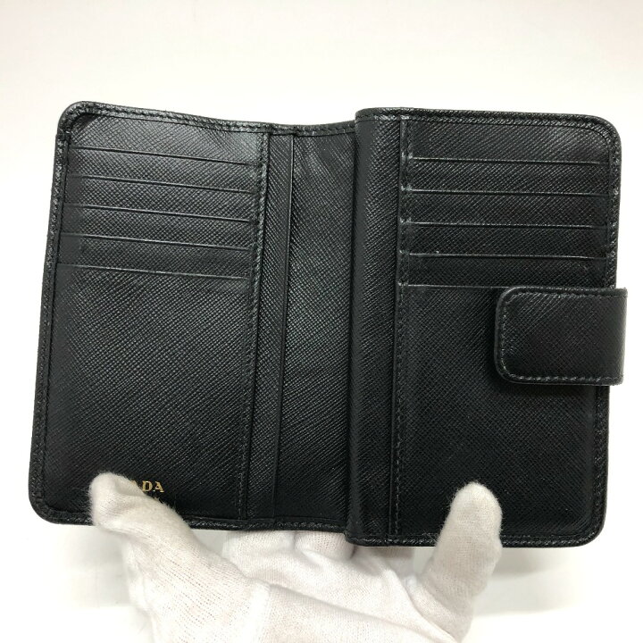 楽天市場】PRADA プラダ 1ML225 トライアングルプレート 2つ折り財布 
